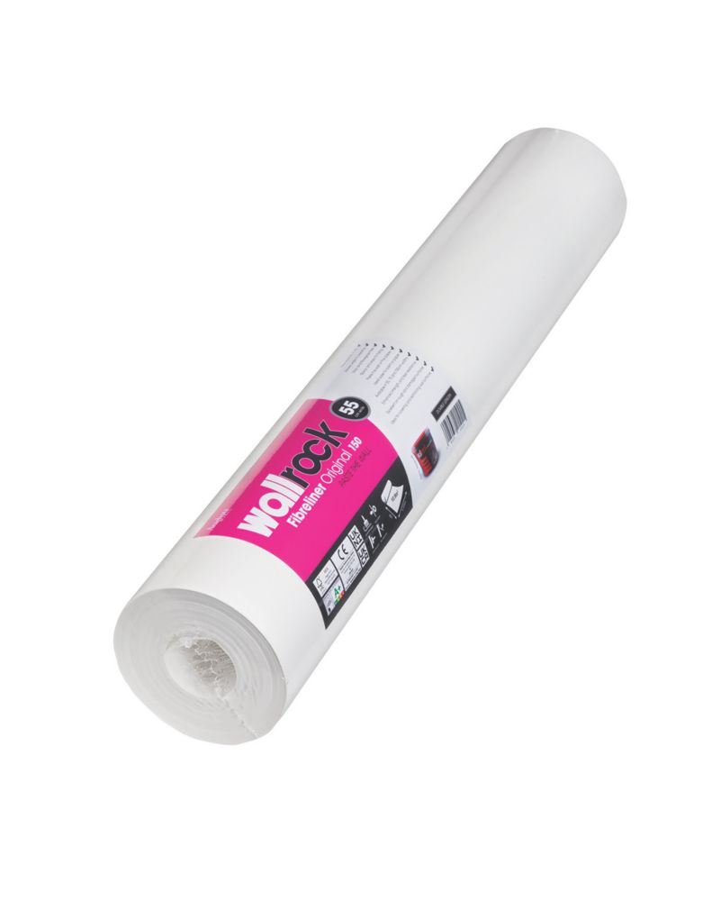 Wallrock White Fibreliner Wallpaper 545mm x 20m