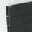 Ximax Oceanus Duplex 595mm x 1800mm 5922BTU Black Horizontal Designer Radiator