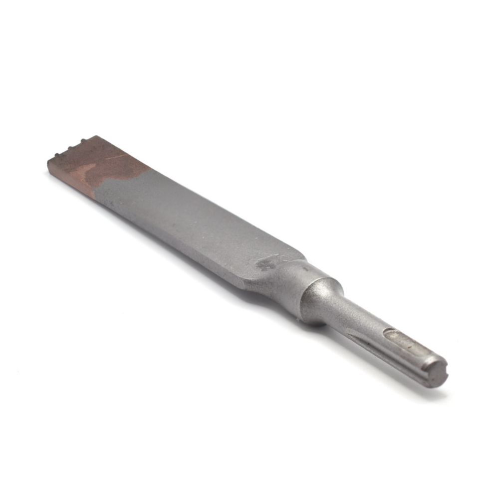 Antrader SDS Plus Floor Scraper,3 Inch Wide Removing Tile And Stone Chisel Concrete Chisel Long Round Handle Removal Tool For Cement Brick Concrete Tile Stone Wall Floor 1pcs 3x10inch