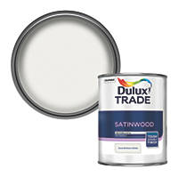 Dulux Trade Satinwood Paint Pure Brilliant White 1Ltr