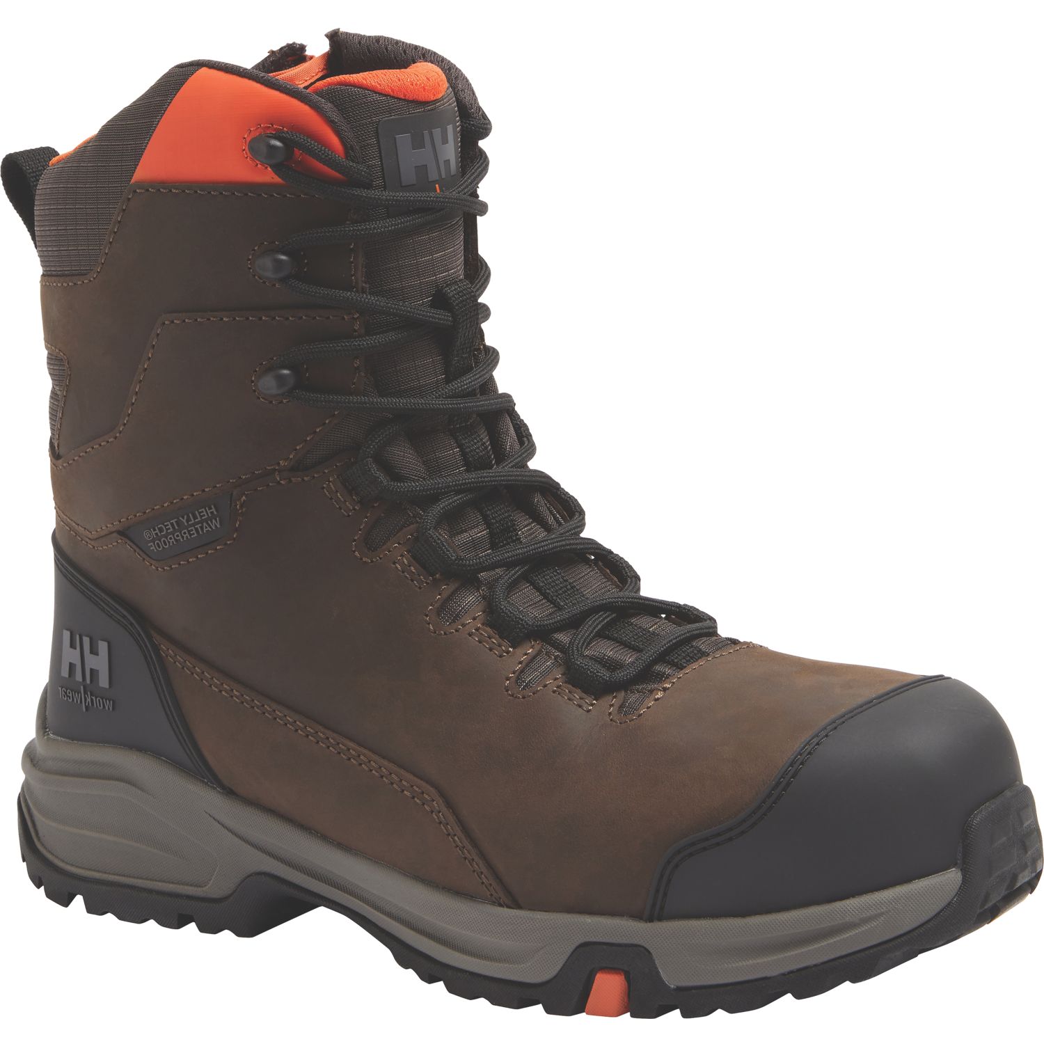Helly Hansen Manchester LTR Tall Size 9 Dark Brown Waterproof Safety Boots (130AY)