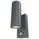 4lite Marinus Sleek Outdoor Up/Down Wall Light With PIR Sensor Anthracite