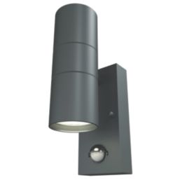 4lite Marinus Sleek Outdoor Up/Down Wall Light With PIR Sensor Anthracite
