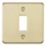 Knightsbridge  1-Module Grid Faceplate Brushed Brass