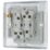 British General Nexus Metal 10AX 2-Gang 2-Way Light Switch  Polished Chrome