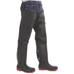 Amblers Rhone Size 6  Black/Red Safety Thigh Waders