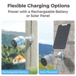 Reolink Go Series G330 Solar & Battery-Powered White Wireless 2K Outdoor Bullet 4G LTE Security Camera with Solar Panel