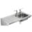 Armitage Shanks Markwik Chrome  224mm Lever 2 Tap Holes Basin Pillar Tap