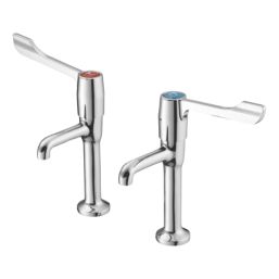Armitage Shanks Markwik Chrome  224mm Lever 2 Tap Holes Basin Pillar Tap