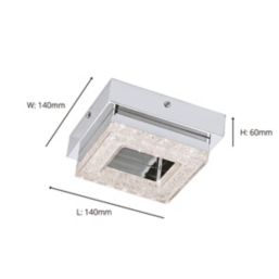 Eglo Fradelo LED Ceiling Light Chrome 2W 400lm