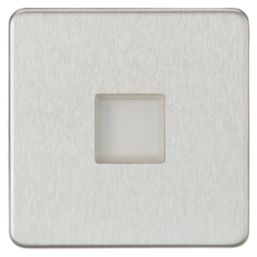 Knightsbridge  Recessed Square LED Kitchen Plinth Light Brushed Chrome 0.8W 15lm