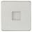 Knightsbridge  Recessed Square LED Kitchen Plinth Light Brushed Chrome 0.8W 15lm