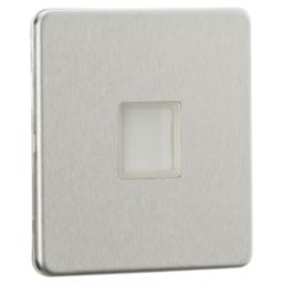 Knightsbridge  Recessed Square LED Kitchen Plinth Light Brushed Chrome 0.8W 15lm