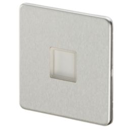 Knightsbridge  Recessed Square LED Kitchen Plinth Light Brushed Chrome 0.8W 15lm