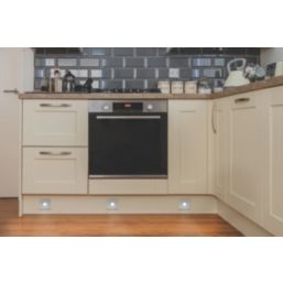 Knightsbridge  Recessed Square LED Kitchen Plinth Light Brushed Chrome 0.8W 15lm