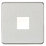 Knightsbridge  Recessed Square LED Plinth Light Brushed Chrome 0.8W 15lm