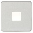 Knightsbridge  Recessed Square LED Plinth Light Brushed Chrome 0.8W 15lm