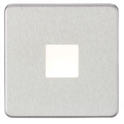 Knightsbridge  Recessed Square LED Kitchen Plinth Light Brushed Chrome 0.8W 15lm