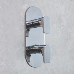Bristan Hourglass Rear-Fed Concealed Chrome Thermostatic Mixer Shower