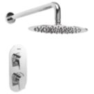 Bristan Hourglass Rear-Fed Concealed Chrome Thermostatic Mixer Shower