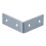 Essentials Angle Bracket Silver 50mm x 50mm x 20mm