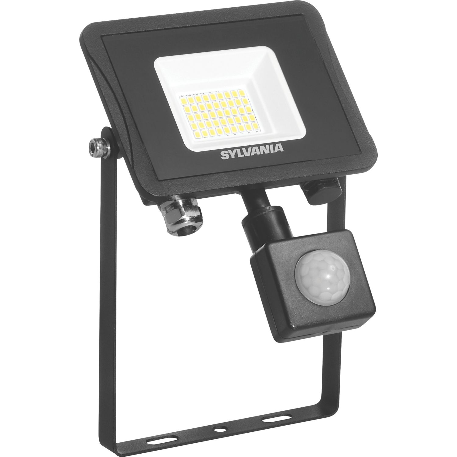 Sylvania SylFlood Outdoor LED Floodlight With PIR Sensor Black 27W 3000lm (130VN)