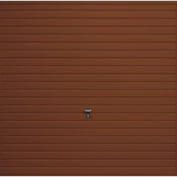 Gliderol Horizontal 7' x 6' 6" Non-Insulated Frameless Steel Up & Over Garage Door Clay Brown