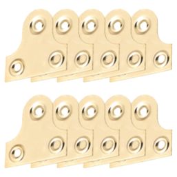 Essentials Plain Mirror Plates Electro Brass 38mm x 38mm x 38mm 10 Pack