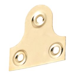 Essentials Plain Mirror Plates Electro Brass 38mm x 38mm x 38mm 10 Pack