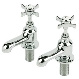 Swirl Edwardian Pillar Bath Taps 3/4"