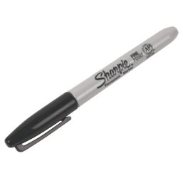 Sharpie Fine Tip Black Permanent Marker - Screwfix