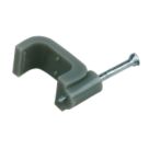 Tower Grey Flat Single Twin & Earth Cable Clip 1.0mm 100 Pack