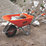 Altrad Belle Warrior Pneumatic Wheels HDPE Wheelbarrow Silver/Orange 100Ltr