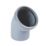 FloPlast  Push-Fit 135° Single Socket Bend Grey 110mm