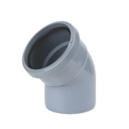 FloPlast  Push-Fit 135° Single Socket Bend Grey 110mm