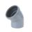 FloPlast  Push-Fit 135° Single Socket Bend Grey 110mm