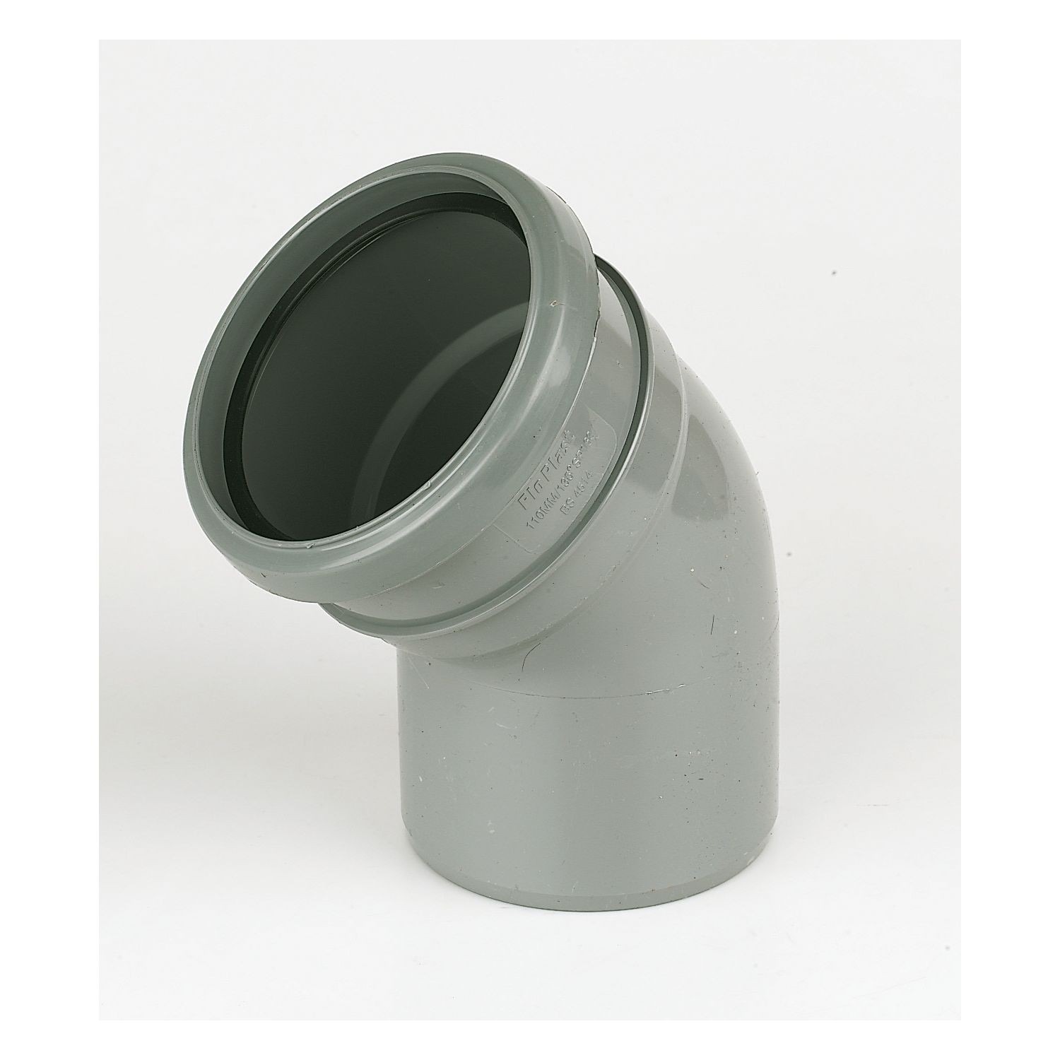 FloPlast Push-Fit 135° Single Socket Bend Grey 110mm (13199)