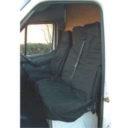 Maypole Single & Double Front Seat Cover 1090mm x 600 & 930mm Black 2 Pieces