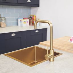 ETAL Forma Single Lever Kitchen Mixer Tap Brushed Brass Finish