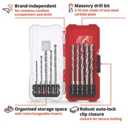 Einhell  Hex Shank Masonry Drill Bit Set 10 Pieces