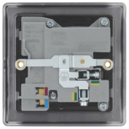 British General Nexus Metal 13A 1-Gang SP Switched Socket + 3A 18W 2-Outlet Type A & C USB Charger Antique Brass with Black Inserts