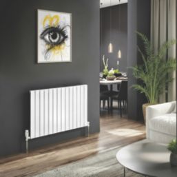 Reina Harley Single 600mm x 980mm 2219BTU White Horizontal Designer Radiator