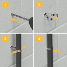 D-Line Safe-D Fire Rated Single Stag Clips 6-8mm² Silver 50 Pack