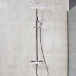 Triton Velino HP Rear-Fed Exposed Chrome Thermostatic Diverter Mixer Shower