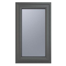 Crystal  Right-Hand Opening Obscure Triple-Glazed Casement Anthracite on White uPVC Window 610mm x 1040mm