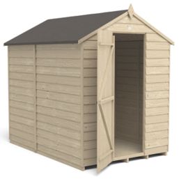 Forest  5' x 7' (Nominal) Apex Overlap Timber Shed with Base & Assembly