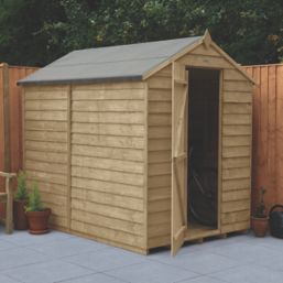 Forest  5' x 7' (Nominal) Apex Overlap Timber Shed with Base & Assembly