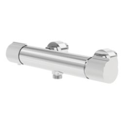 Swirl Gallen Exposed Single Outlet Thermostatic Chrome Shower Mixer