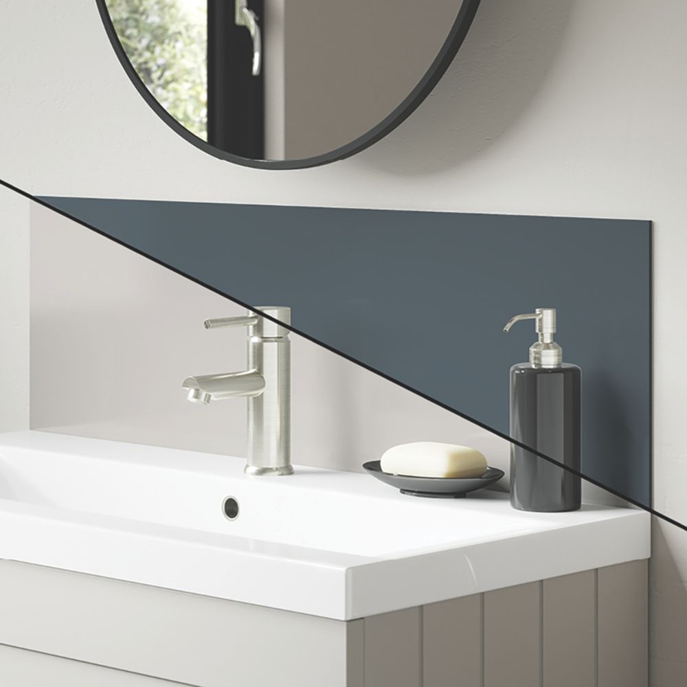 Splashwall Malibu / Storm Vanity Splashback Gloss Beige / Blue 800mm x 250mm x 4mm