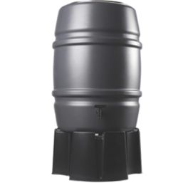 Straight PLC Harcostar Water Butt Kit Grey 168Ltr